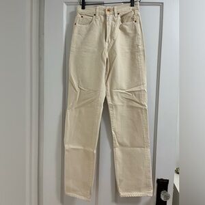 SLVRLAKE Premium Denim. London Jean. Off Ecru. Size 25.